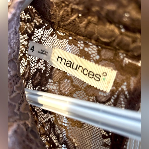 Ladies plus size dusty rose pink lace top from Maurices - Picture 5 of 8